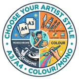 icon to represent style and size choices